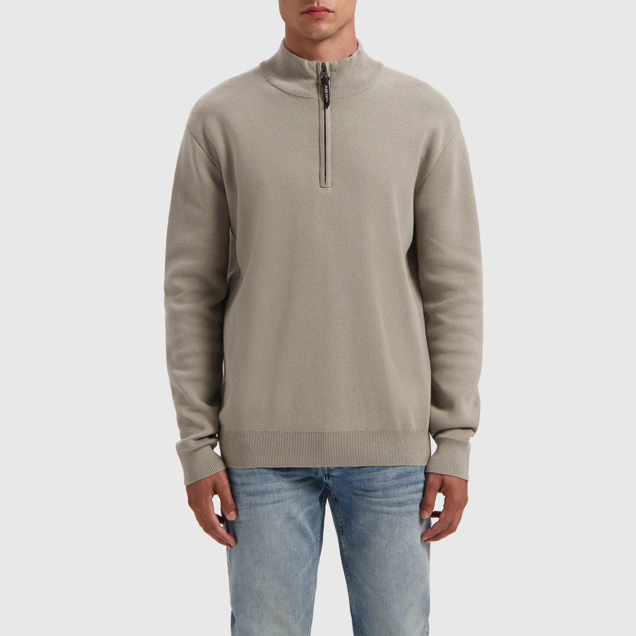 Oversized Halfzip Knitwear | Taupe