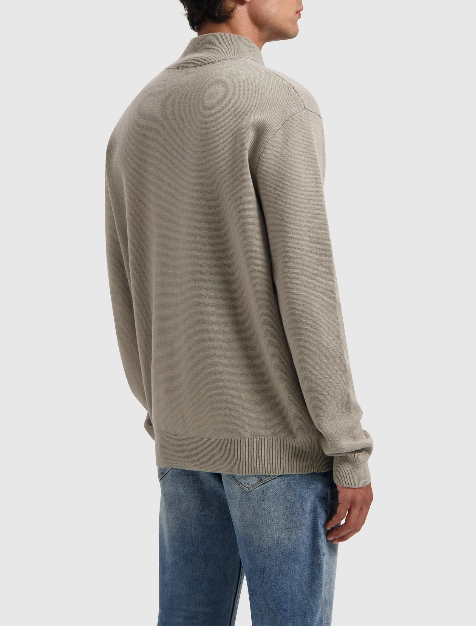 Oversized Halfzip Knitwear | Taupe