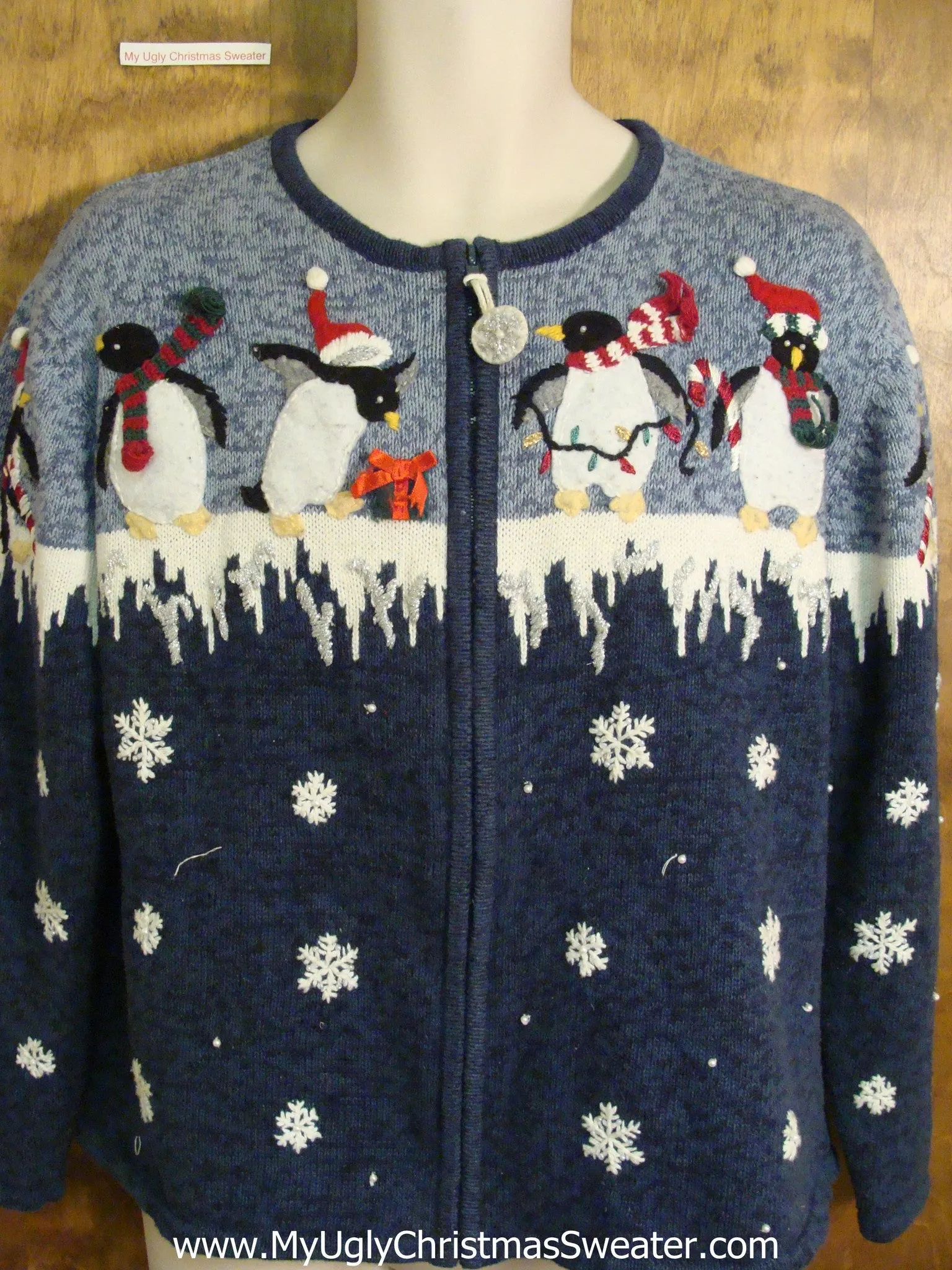 Penguins on Ice Ugliest Christmas Sweater