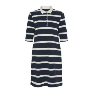 Renata Dress - Dark Navy/Pearl