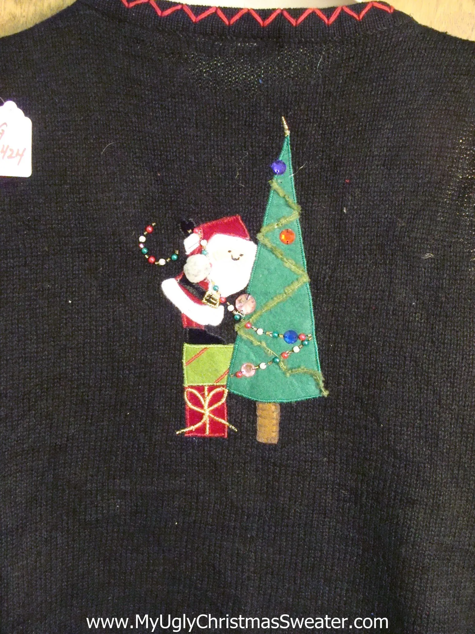 Santas Decorating Christmas Sweater Vest with Lights