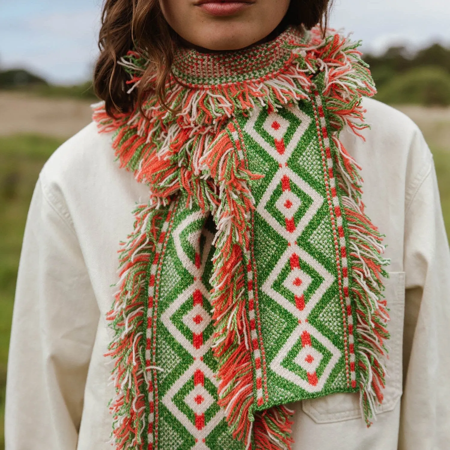 Suedley Fringe Scarf - Dahlia