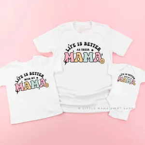 THE RETRO EDIT - Life is Better as Their Mama / Life is Better with My Mama - Set of 3 Shirts