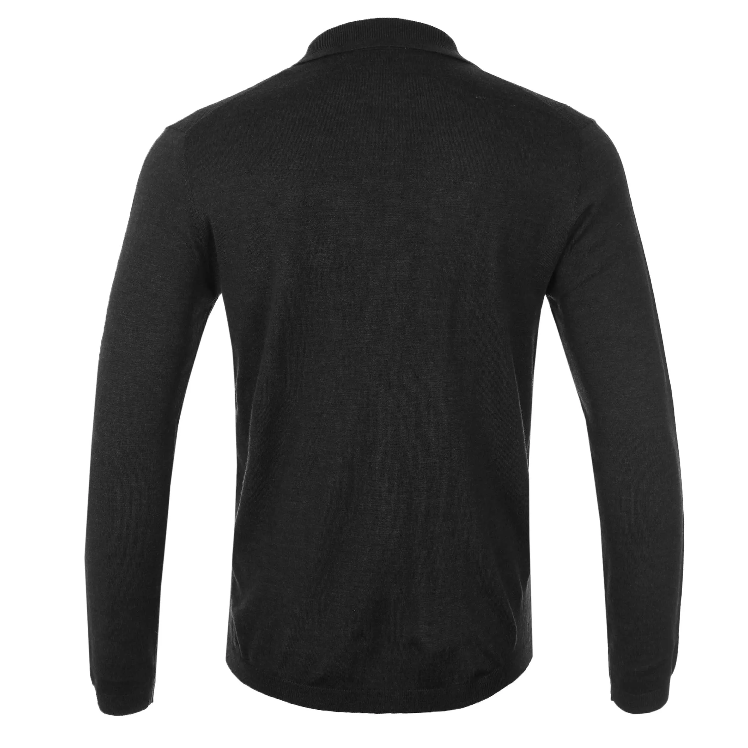 Thomas Maine Zip Thru Cardigan in Black