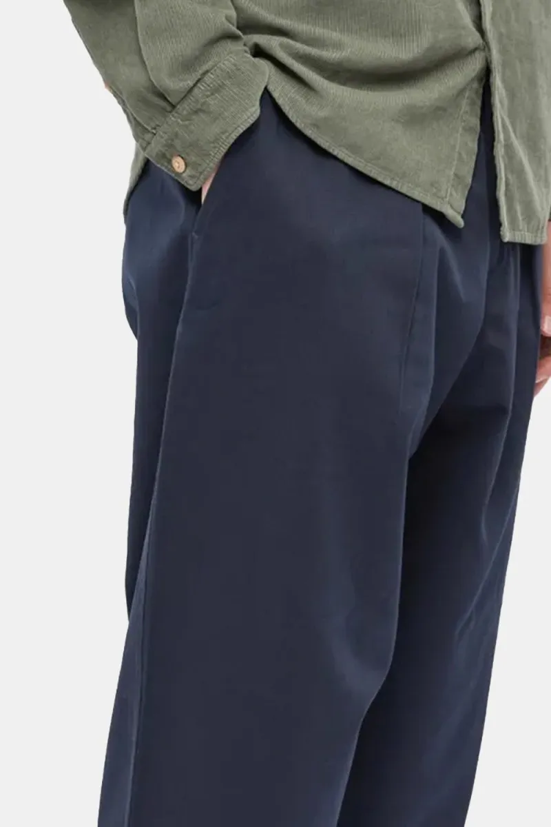 Universal Works Pleated Track Pant (Navy Twill)