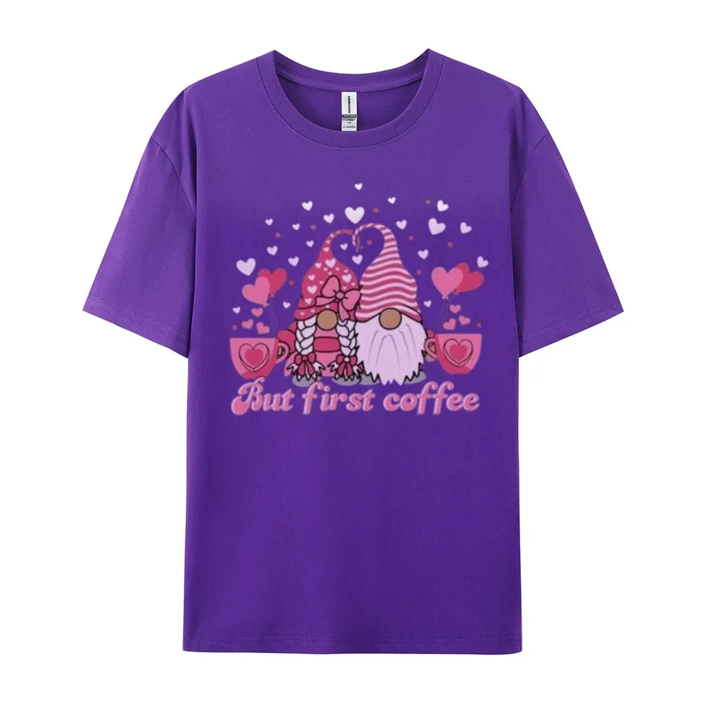 Women Coffee Is My Valentine's Day Print Graphic T-shirt