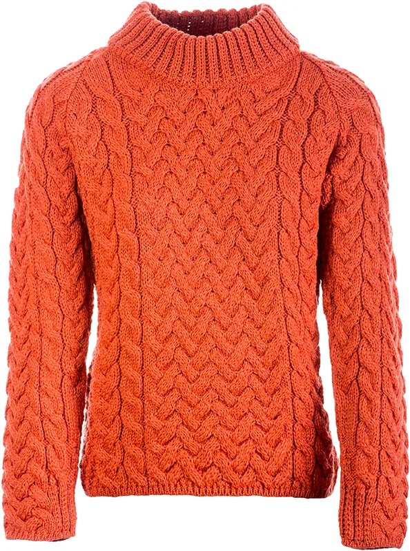 Women's Merino Wool Shaped Crew Neck Sweater by Aran Mills