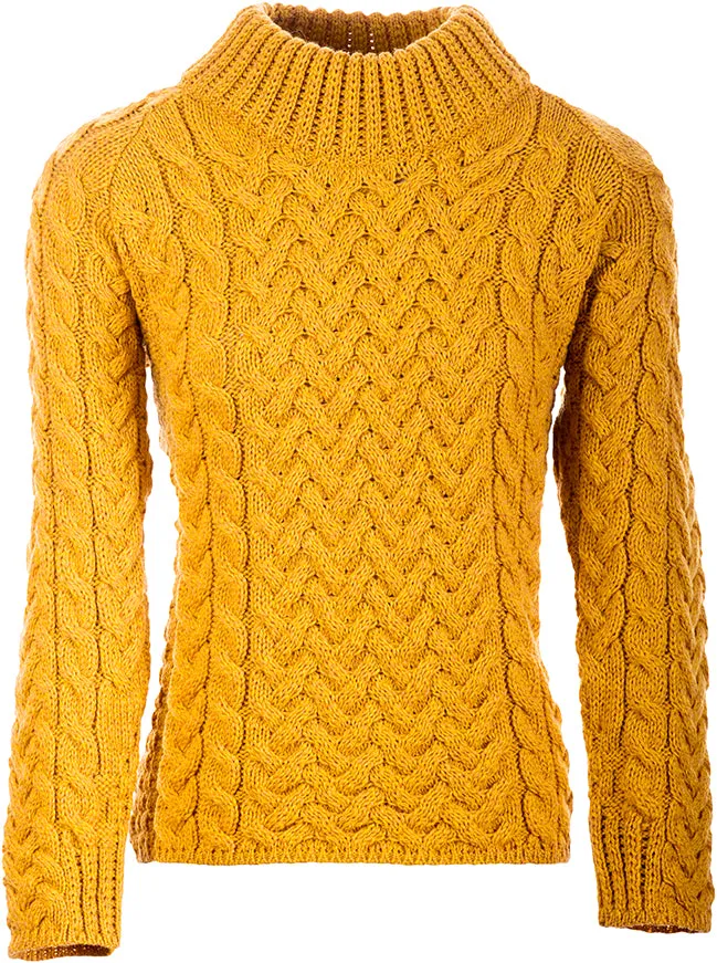 Women's Merino Wool Shaped Crew Neck Sweater by Aran Mills