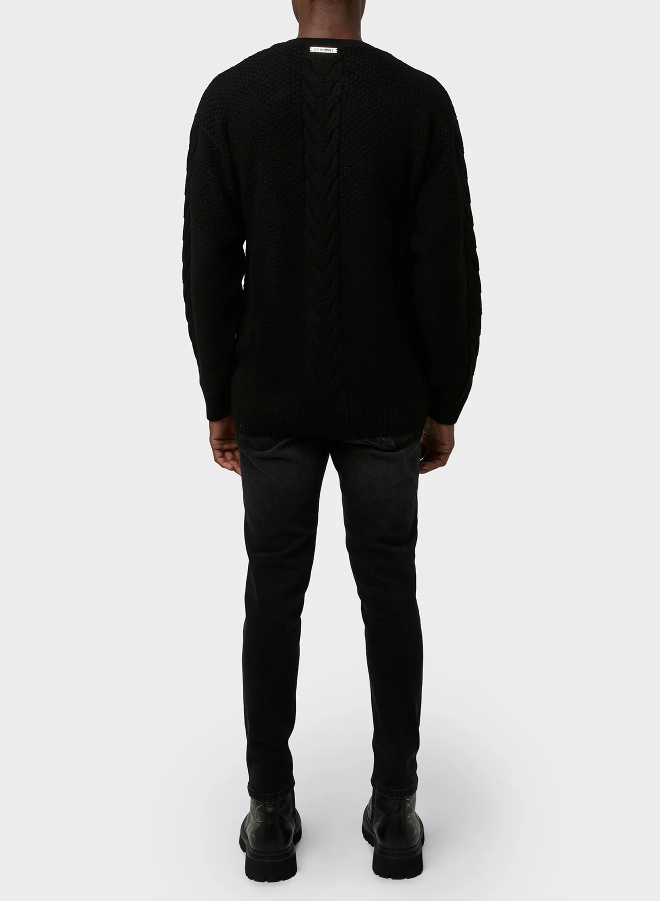 WOVEN SWEATER WITH OBLIQUE FLAPS