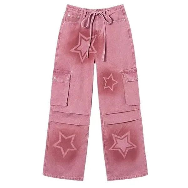 Y2K Graffiti Star Jeans